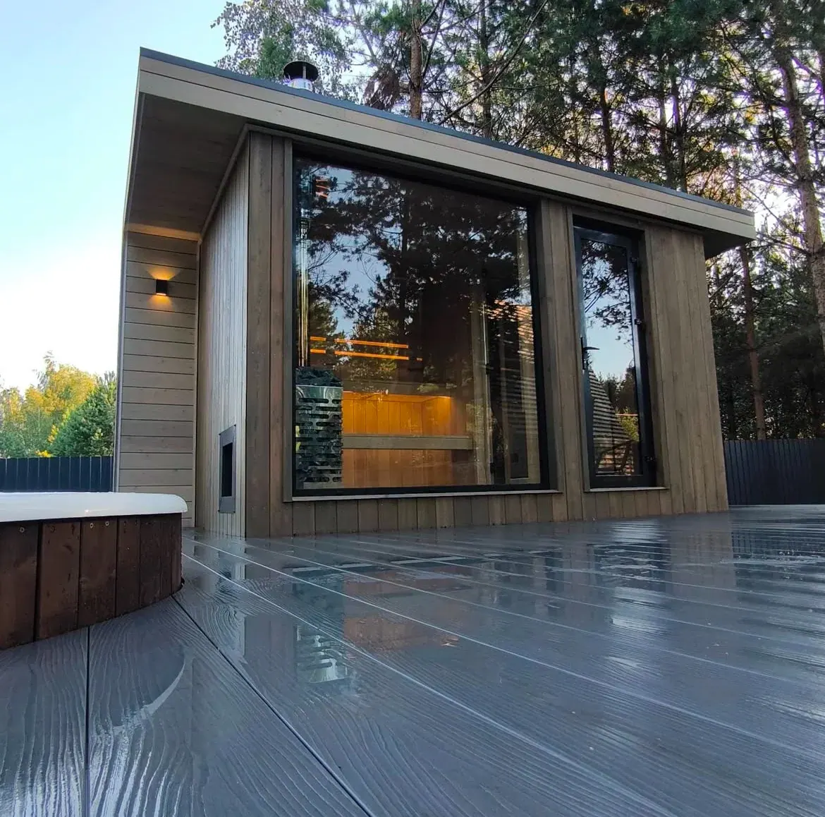 Модульная баня Sauna House на участке